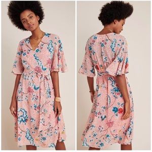 Anthropologie Maeve Adelaide Sheer Wrap Dress, Small
